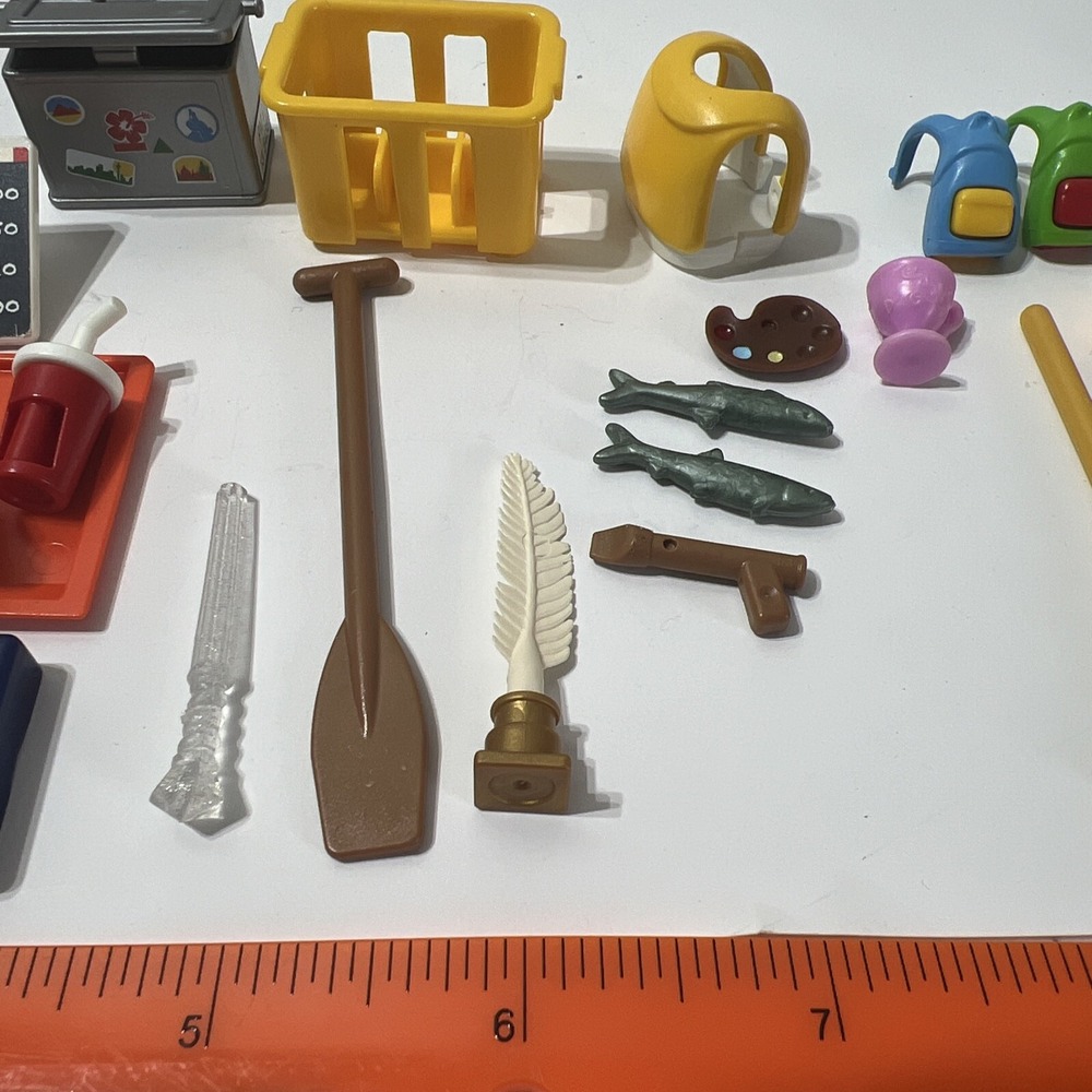 Playmobil Assorted LOT‎ Fast Food Tray Buckets Paddle Backpacks Fish Life Jacket - Picture 8 of 11